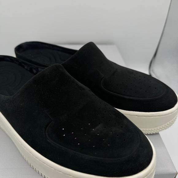 NWT Nike Air Force 1 Lover XX Black Suede Leather Slip On Mule Platform Sneakers - Picture 3 of 16